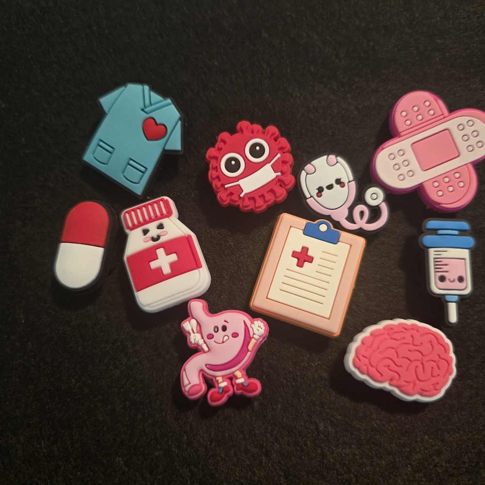 Cute Medical-Themed Shoe Charms